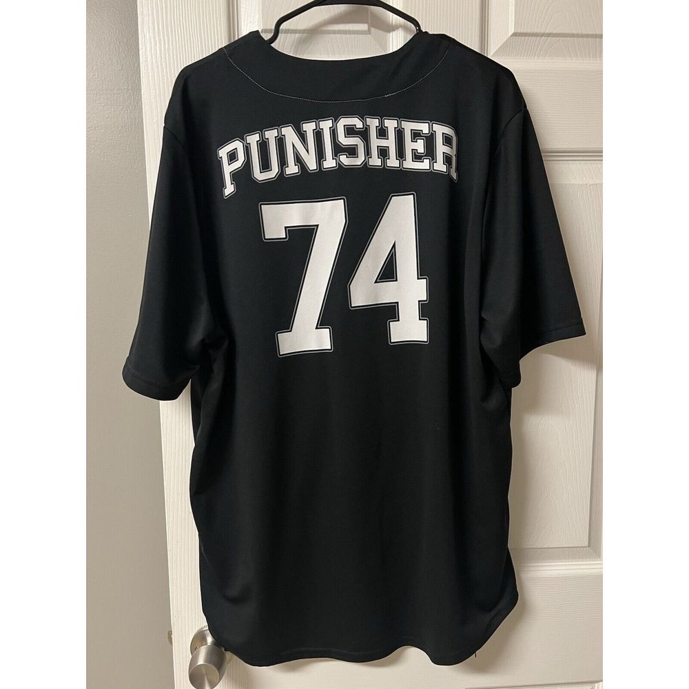 Marvel "The Punisher" Adult XL Jersey #74 2 Side Graphics Black